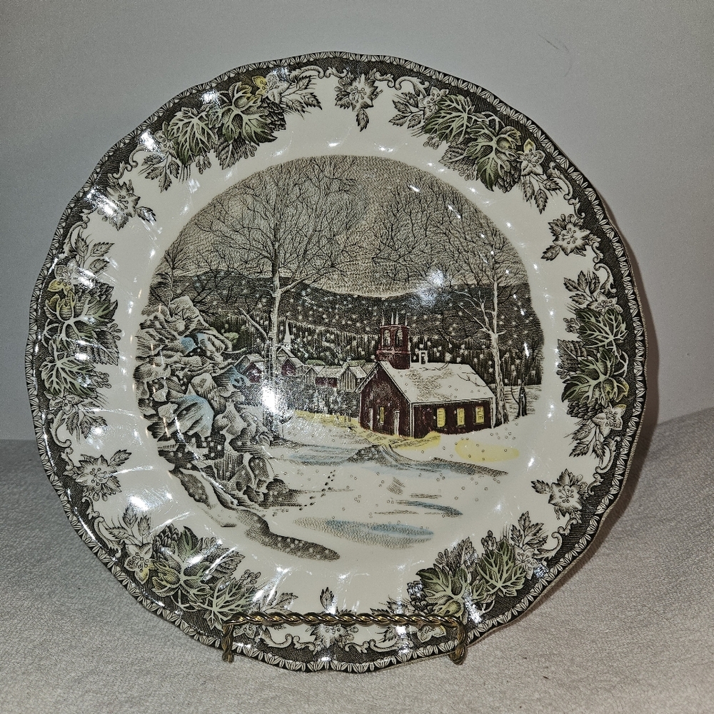 Johnson Brothers - The Friendly Village - 1 Dinner Plate - 10” School House.
